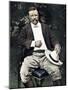 President Theodore Roosevelt Seated Outdoors, 1903-null-Mounted Giclee Print