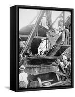 President Theodore Roosevelt, T the Culebra Cut During the Digging of the Panama Canal, 1906-null-Framed Stretched Canvas
