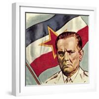 President Tito of Yugoslavia-English School-Framed Giclee Print