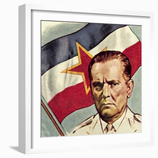 President Tito of Yugoslavia-English School-Framed Giclee Print