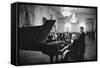 President Truman Plays the White House Piano a Eugene List Waits His Turn, 1961-null-Framed Stretched Canvas