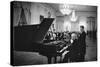 President Truman Plays the White House Piano a Eugene List Waits His Turn, 1961-null-Stretched Canvas