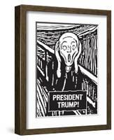 President Trump Scream-Ephemera-Framed Photographic Print