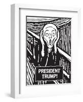 President Trump Scream-Ephemera-Framed Photographic Print