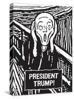 President Trump Scream-Ephemera-Stretched Canvas
