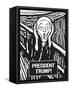 President Trump Scream-Ephemera-Framed Stretched Canvas