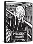 President Trump Scream-Ephemera-Framed Stretched Canvas