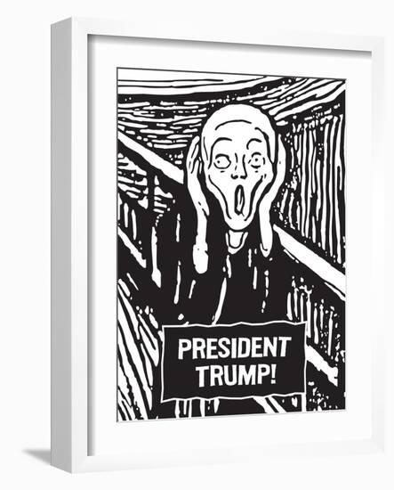 President Trump Scream-Ephemera-Framed Photographic Print