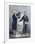 President Washington and President Lincoln Shaking Hands-Stocktrek Images-Framed Art Print