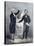 President Washington and President Lincoln Shaking Hands-Stocktrek Images-Stretched Canvas