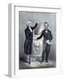 President Washington and President Lincoln Shaking Hands-Stocktrek Images-Framed Art Print