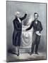 President Washington and President Lincoln Shaking Hands-Stocktrek Images-Mounted Art Print