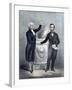 President Washington and President Lincoln Shaking Hands-Stocktrek Images-Framed Art Print