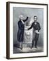 President Washington and President Lincoln Shaking Hands-Stocktrek Images-Framed Art Print