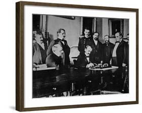 President William Mckinley (1843-1901) Witnesses the Signing of the The Peace Protocol-American Photographer-Framed Giclee Print