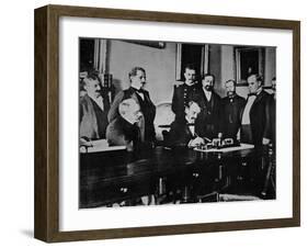 President William Mckinley (1843-1901) Witnesses the Signing of the The Peace Protocol-American Photographer-Framed Giclee Print