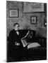 President William Mckinley Reading Newspaper-null-Mounted Photographic Print