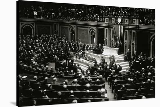 President Wilson Speaking to Congress-null-Stretched Canvas