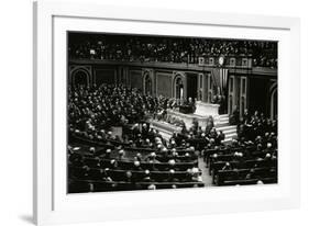 President Wilson Speaking to Congress-null-Framed Photographic Print
