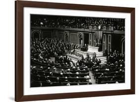 President Wilson Speaking to Congress-null-Framed Photographic Print