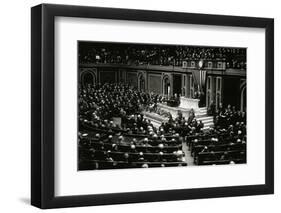 President Wilson Speaking to Congress-null-Framed Photographic Print