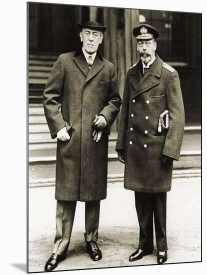 President Woodrow Wilson Posing with King George V-null-Mounted Photographic Print