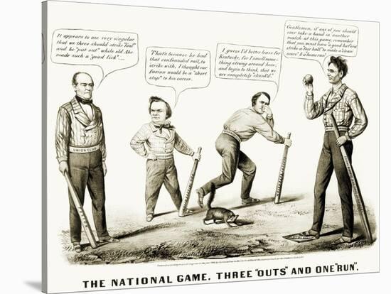 Presidential Campaign, 1860-Currier & Ives-Stretched Canvas