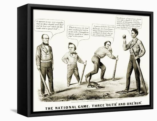 Presidential Campaign, 1860-Currier & Ives-Framed Stretched Canvas