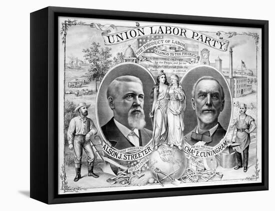 Presidential Campaign, 1888-Kurz & Allison-Framed Stretched Canvas