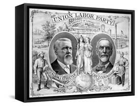 Presidential Campaign, 1888-Kurz & Allison-Framed Stretched Canvas