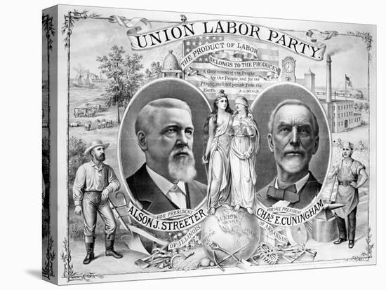 Presidential Campaign, 1888-Kurz & Allison-Stretched Canvas