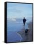 Presidential Candidate Bobby Kennedy and His Dog, Freckles, Running on an Oregon Beach-Bill Eppridge-Framed Stretched Canvas