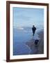 Presidential Candidate Bobby Kennedy and His Dog, Freckles, Running on an Oregon Beach-Bill Eppridge-Framed Photographic Print