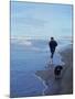 Presidential Candidate Bobby Kennedy and His Dog, Freckles, Running on an Oregon Beach-Bill Eppridge-Mounted Photographic Print