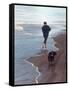 Presidential Candidate Bobby Kennedy and His Dog, Freckles, Running on Beach-Bill Eppridge-Framed Stretched Canvas