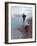 Presidential Candidate Bobby Kennedy and His Dog, Freckles, Running on Beach-Bill Eppridge-Framed Photographic Print