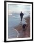 Presidential Candidate Bobby Kennedy and His Dog, Freckles, Running on Beach-Bill Eppridge-Framed Photographic Print