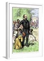 Presidential Candidate James Garfield as "The Friend of the Freedman," 1880-null-Framed Giclee Print