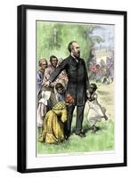 Presidential Candidate James Garfield as "The Friend of the Freedman," 1880-null-Framed Giclee Print