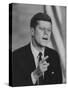 Presidential Candidate John F. Kennedy Speaking During a Debate-Ed Clark-Stretched Canvas