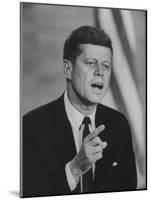 Presidential Candidate John F. Kennedy Speaking During a Debate-Ed Clark-Mounted Photographic Print