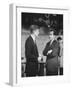 Presidential Candidate John F. Kennedy Speaking to Fellow Candidate Richard M. Nixon-Ed Clark-Framed Photographic Print