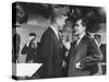 Presidential Candidate John F. Kennedy Speaking to Fellow Candidate Richard M. Nixon-Ed Clark-Stretched Canvas