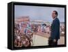 Presidential Candidate Richard Nixon on the Campaign Trail-Arthur Schatz-Framed Stretched Canvas