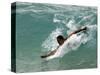 Presidential Candidate Senator Barack Obama, On Vacation, Body Surfing at a Beach, Honolulu, Hawaii-null-Stretched Canvas