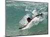 Presidential Candidate Senator Barack Obama, On Vacation, Body Surfing at a Beach, Honolulu, Hawaii-null-Mounted Photographic Print