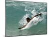 Presidential Candidate Senator Barack Obama, On Vacation, Body Surfing at a Beach, Honolulu, Hawaii-null-Mounted Photographic Print