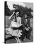 Presidential Candidate Senator Jack Kennedy with His Wife Jacqueline and Daughter Caroline-Paul Schutzer-Stretched Canvas