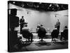 Presidential Candidates Senator John Kennedy and Rep. Richard Nixon Standing at Lecterns Debating-Francis Miller-Stretched Canvas