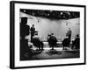 Presidential Candidates Senator John Kennedy and Rep. Richard Nixon Standing at Lecterns Debating-Francis Miller-Framed Photographic Print